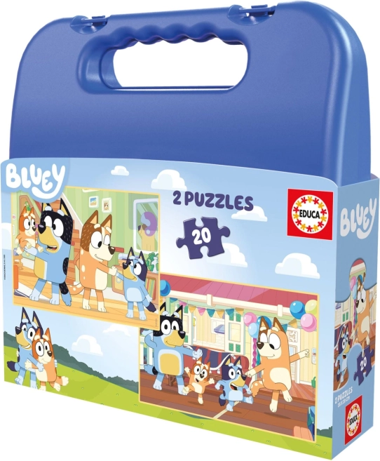 Educa Puzzle dans la valise Bluey 2v1