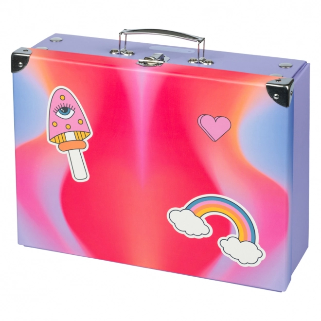 Klappbare Schultasche Regenbogen Rot