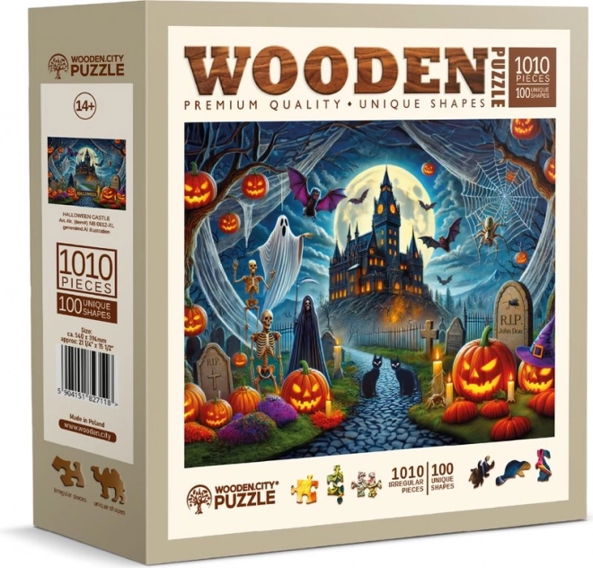 Puzzle en bois WOODEN CITY château d’Halloween 1010 pièces