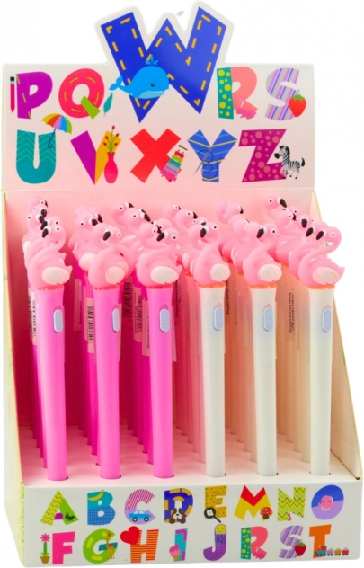 Lampje Flamingo Roze Pen Blauwe Inkt 0,7mm