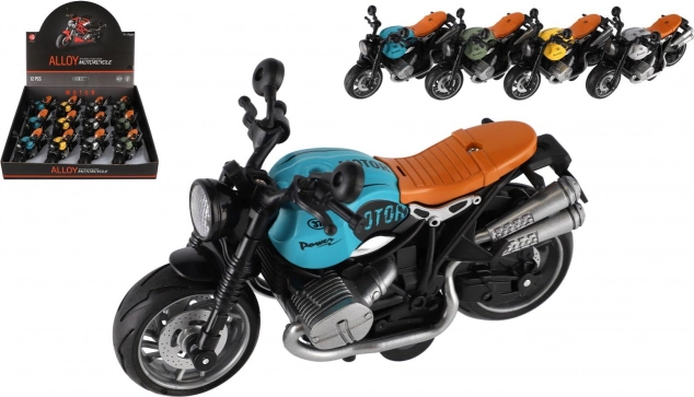 plastic motorcycle 13 cm with pull-back, light and sound