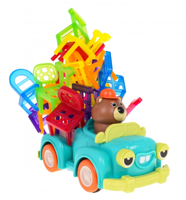 Vaardigheidsspel Opvouwbare Stoelen en Auto voor kinderen