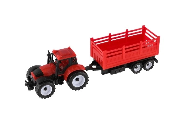Plastic tractor met aanhanger