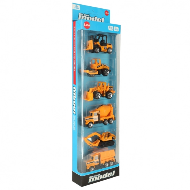 Set bouwmachines - 6 stuks