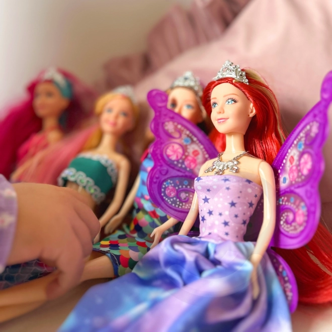 WOOPIE Set van 4 Magische Prinsessen - Poppenbox 4v1 met Accessoires
