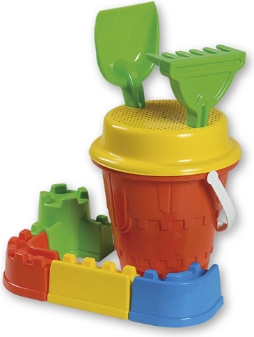 Androni medium sand set castle with walls – Red