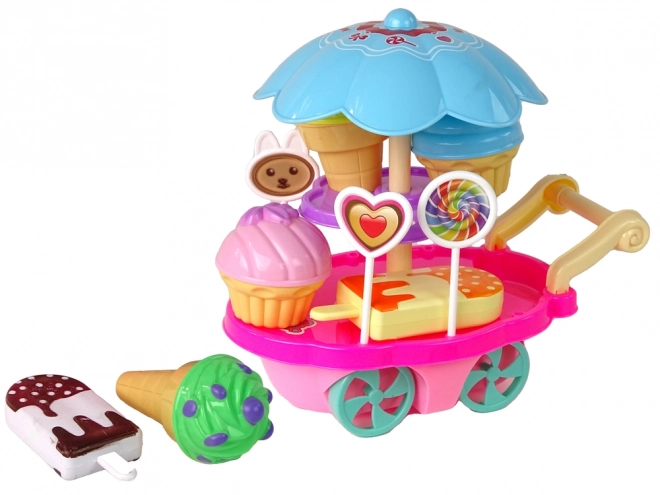 Kinder-Eiscremestand mit Spielzeug - Eiscreme-Wagen