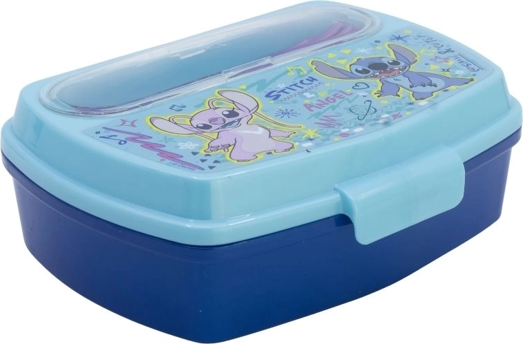 Lunch Box with Cutlery ANGEL AND STITCH