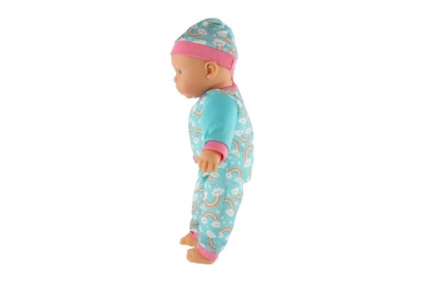Poppenbaby 40cm zacht lichaam met flesje en fopspeen in doos 41x19x12,5cm