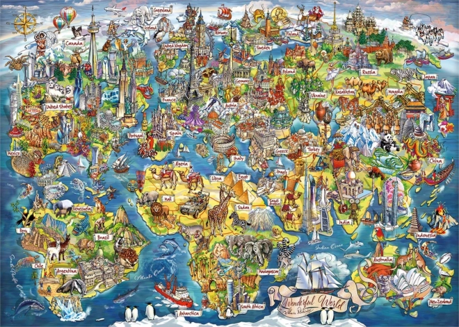 Gibsons Puzzle Monde fabuleux 1000 pièces