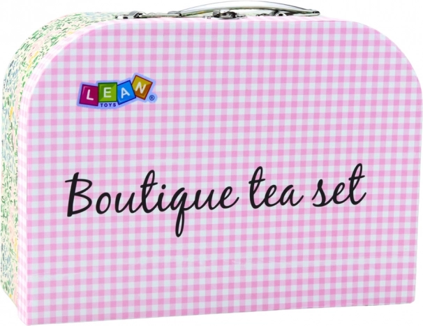Theeset voor kinderen in metalen koffer 15 stuks