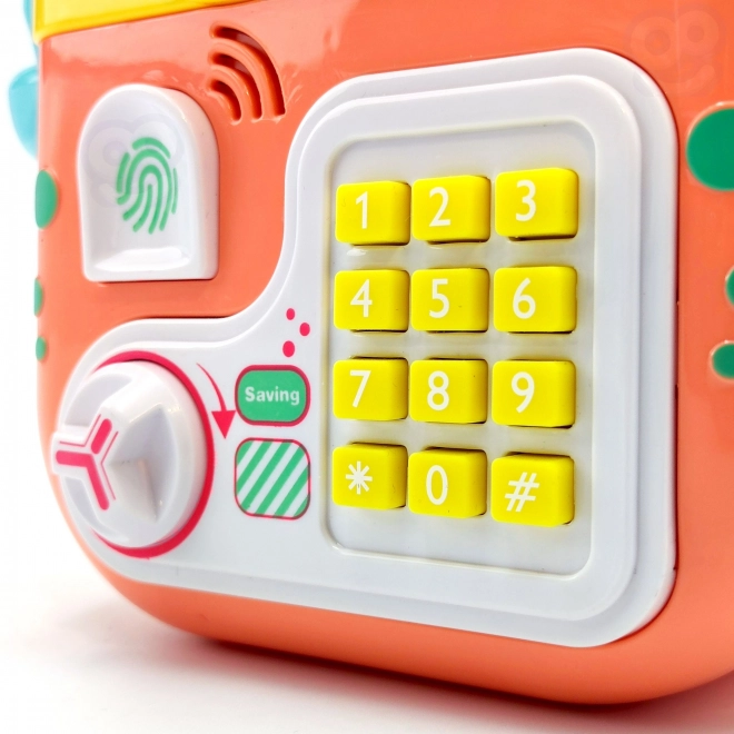 Elektronische spaarpot kluis met PIN Krab rugzak oranje