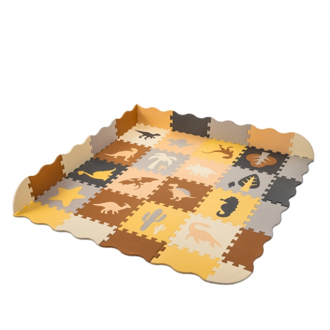 Schuimpuzzel met dinosaurussen en hek - 36 stuks