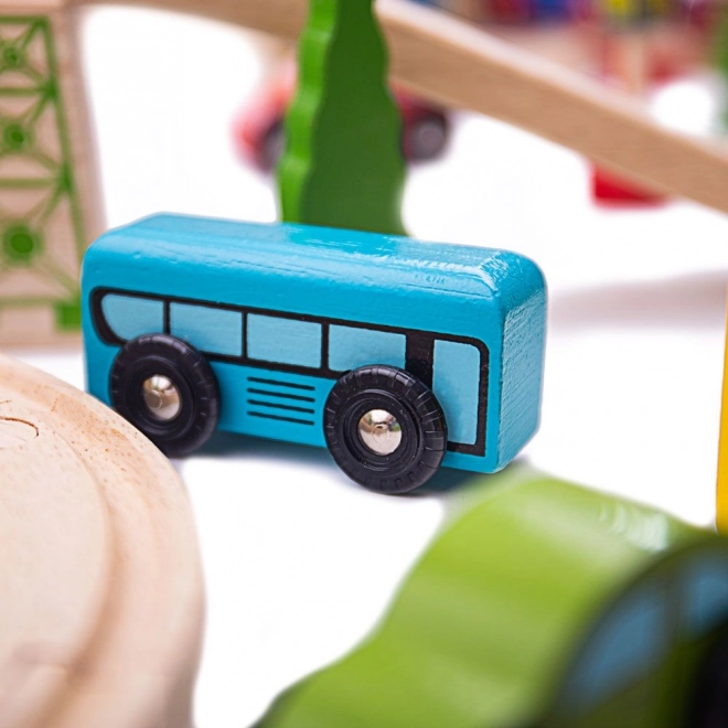 Bigjigs Rail Wooden Railway Mountain Road 112 Pieces