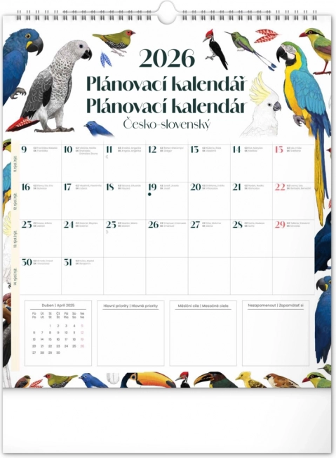 Muurplanner kalender Animalium 2026