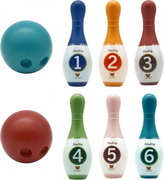Colorful Kids Bowling Pins with Numbers WOOPIE