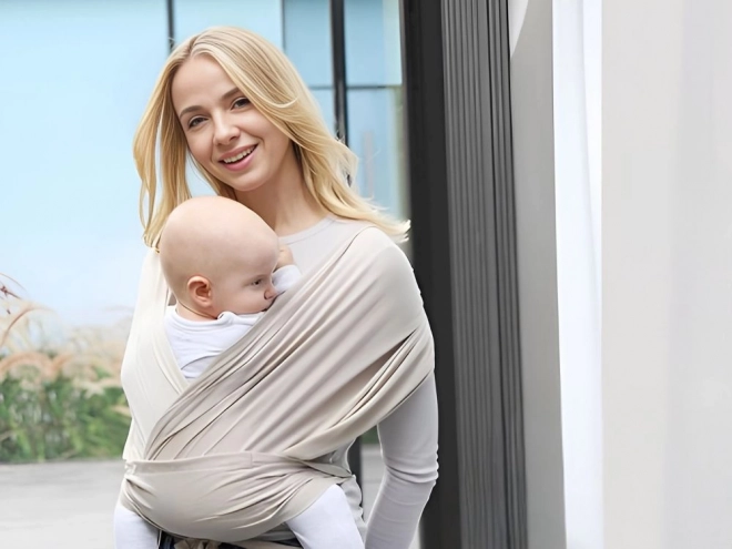 Ademend stoffen draagdoek voor baby's