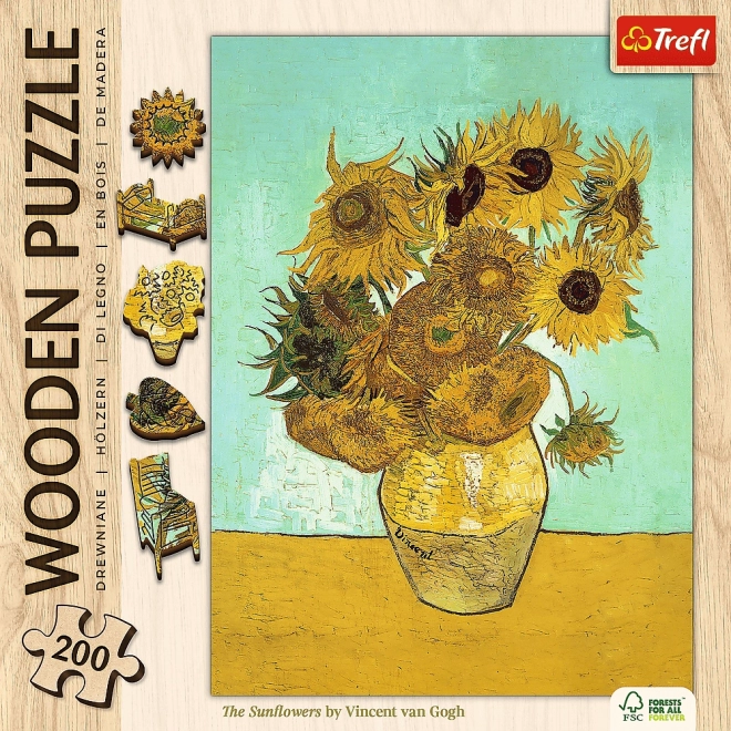 TrefL Holzpuzzle Vincent van Gogh - Sonnenblumen