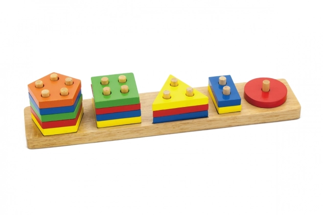 Houten puzzel met vormen