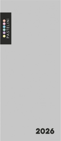 Agenda Pastelini hebdomadaire gris 2026