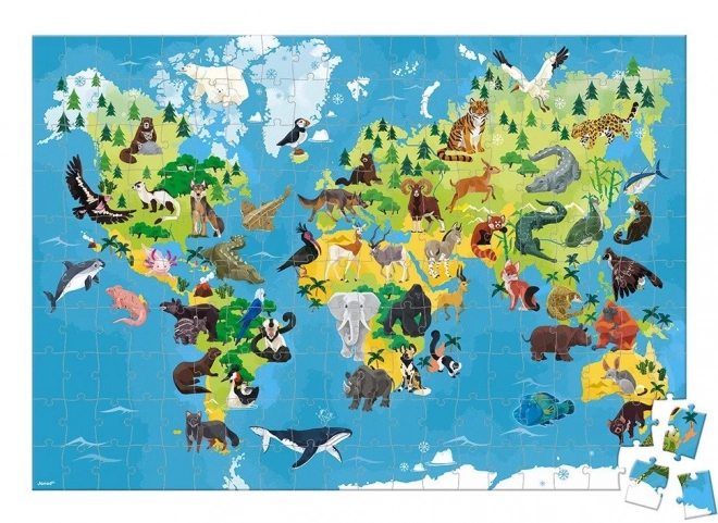 JANOD Educatief puzzel Bedreigde dieren 200 stukken