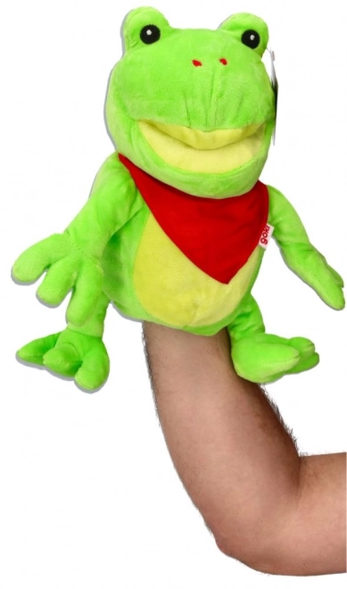 Pluche handpop Kikvors