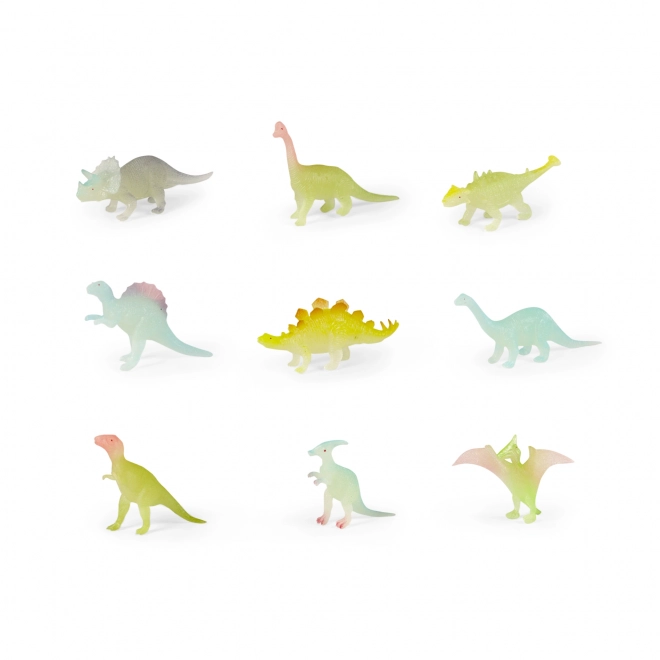 Dinosaurussen lichten op in het donker 9 stuks in zakje
