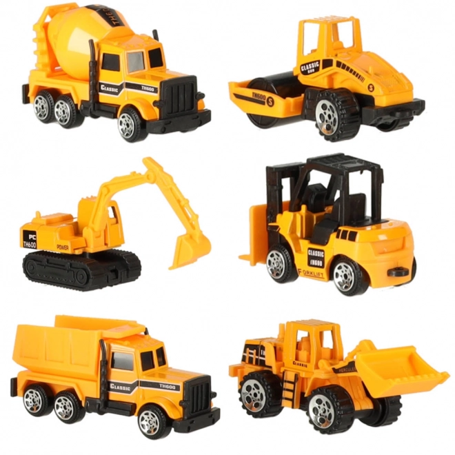 Set bouwmachines - 6 stuks
