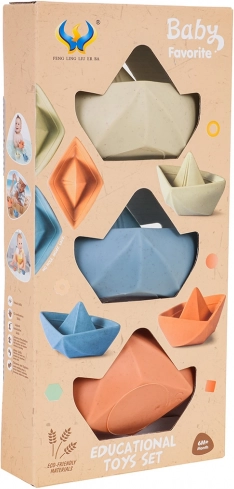 ensemble écologique de petits bateaux de bain pour enfants