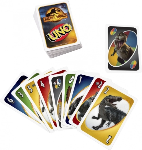 Classic UNO with a dinosaur theme