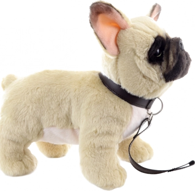 Eco-vriendelijke Franse Bulldog Knuffel met Lijn 26 cm