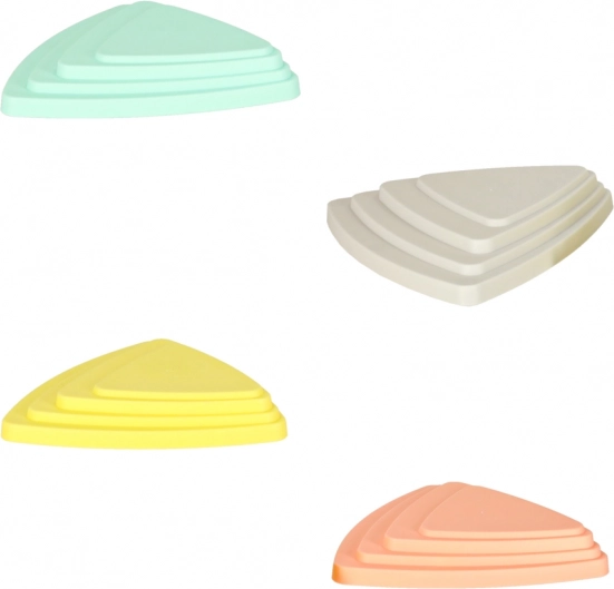 Pastelkleurige stenen voor balans- en zintuiglijke training voor kinderen