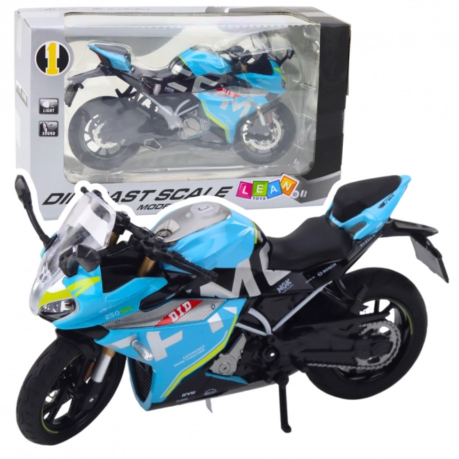 Sport Motorcycle Metal Blue 1:12
