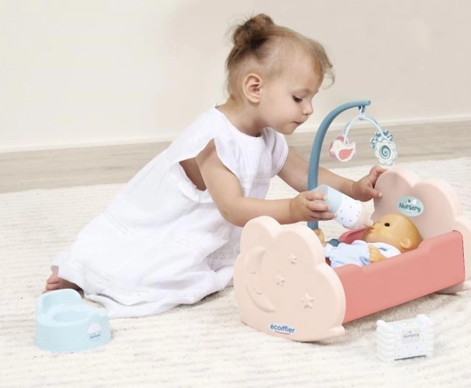 Kinderbedje met accessoires voor poppen