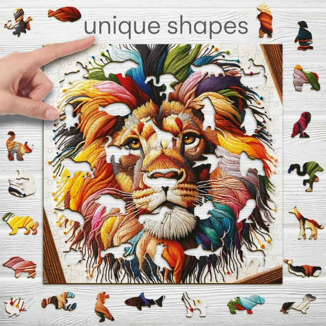 Wooden Puzzle Gentle Lion King 250 Pieces