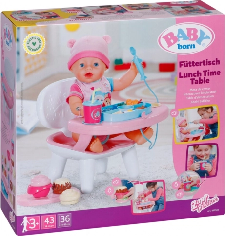 BABY born kinderstoeltje met geluiden en lichtjes voor poppen