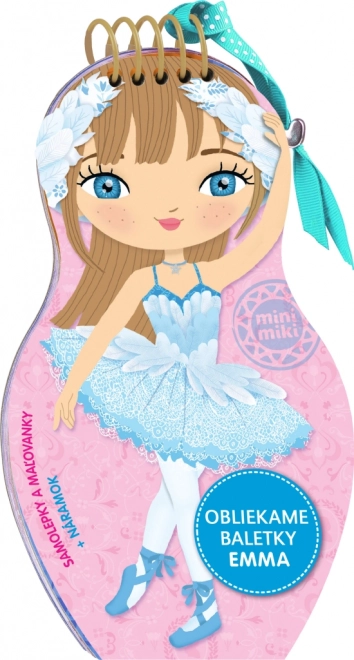 Malbuch Anziehspaß Ballerina Emma – kreatives Buch mit Stickern und Armband