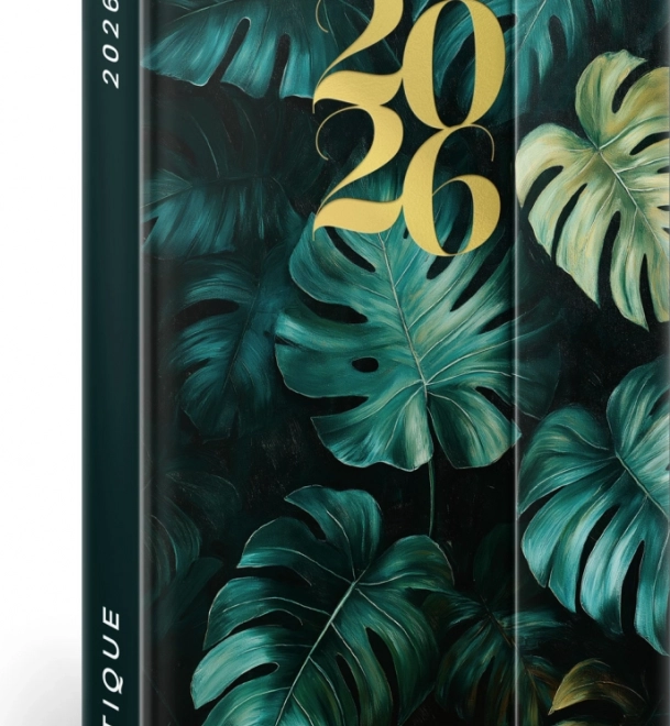 Weekly Magnetic Diary Monstera 2026, 11 x 16 cm