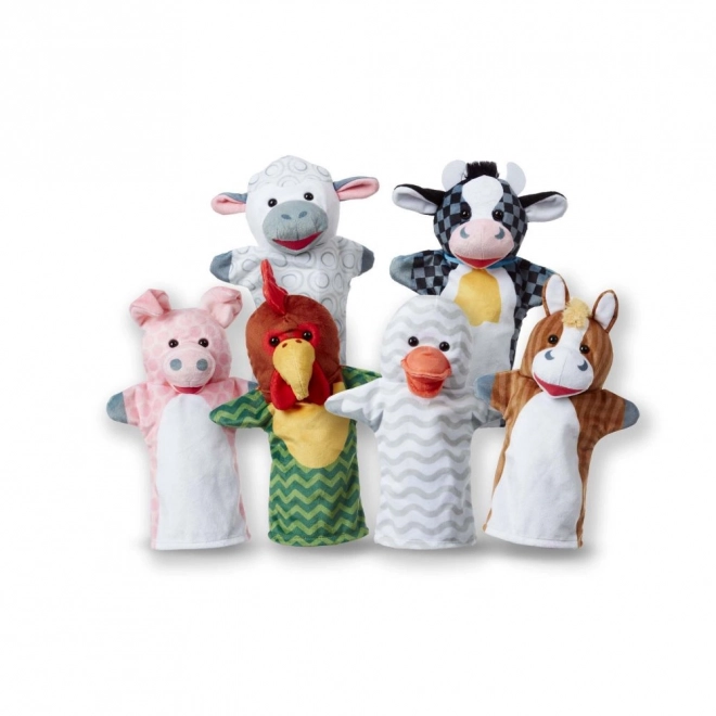 Marionnettes à main de la ferme 6 pcs.