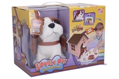 Hondje met hondenhok en tasje 18cm