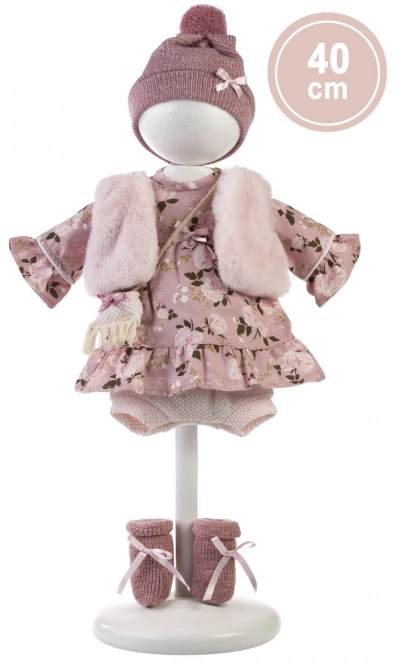 realistische pop Llorens Greta 40 cm met zacht stoffen lichaam