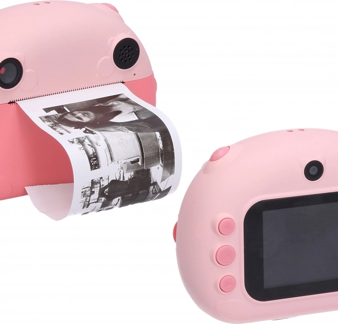 Digitale camera voor kinderen met printer in roze kleur