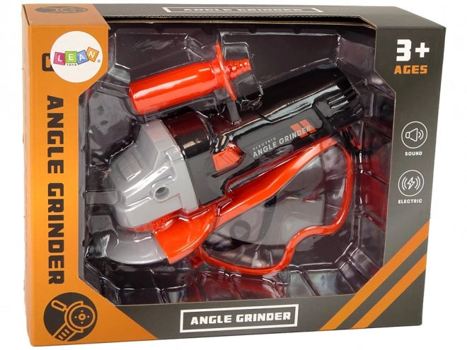 Kindergereedschapset met batterijslijper en veiligheidsbril