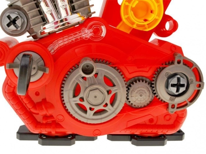 Demontabele motor voor kleine monteurs