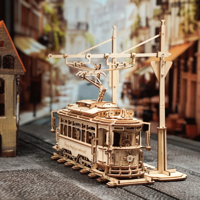 RoboTime 3D houten mechanische puzzel Tram