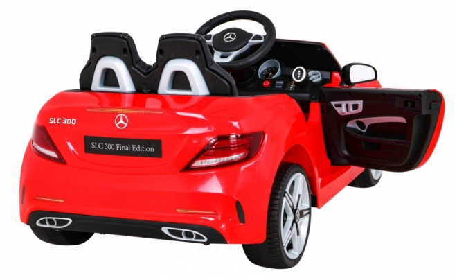 Mercedes Benz SLC300 Kinderauto op batterij Rood + geluiden MP3 Lichten + afstandsbediening + langzame start