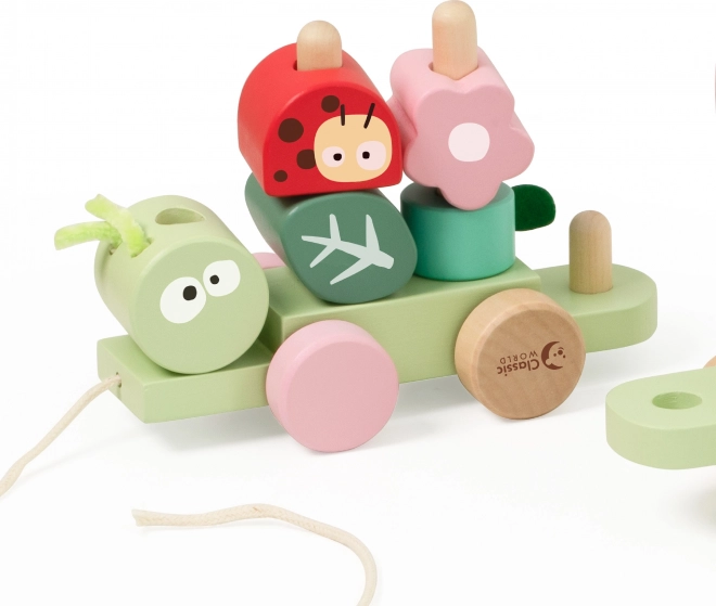 Puzzle train en bois Chenille de Classic World