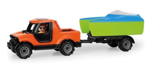 Lena Pickup Truck with Trailer and Boat