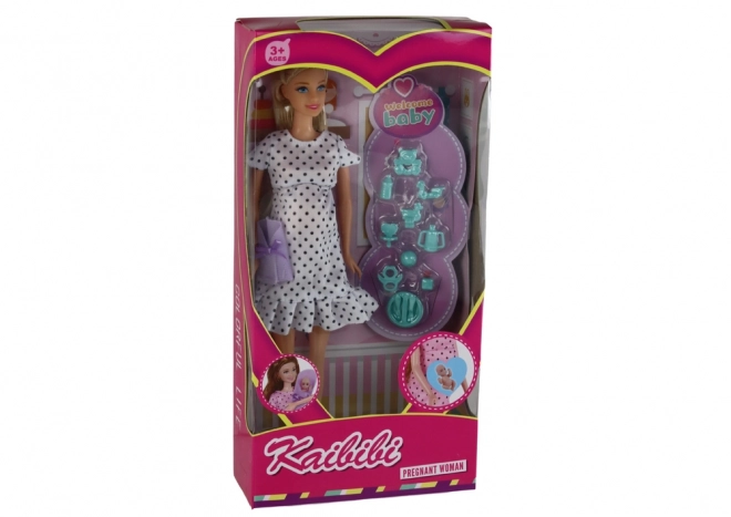 Zwangerschapspop met kind en accessoires