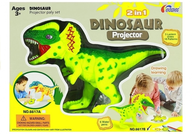 Projektor Dino 2v1 mit Filzstiften